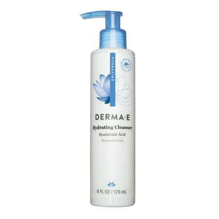 Derma E Hydrating Cleanser, with Hyaluronic Acid, Face Wash for Dry/Normal Skin