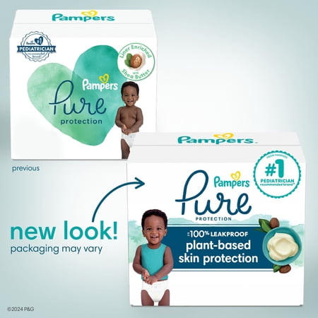 Pampers Pure Diapers Size 2, 186 Count (Select for More Options)