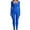 blue, variant on Women’s Ribbed Square-Neck Active Jumpsuit, Sexy Slim Fit Yoga One-Piece Outfit, Butt-Lifting Long/Short Sleeve Athleisure Romper, Stretchy Workout Bodysuit for Daily Fashion