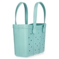 thumbnail image 4 of Time and Tru Women's Waterproof EVA Mini Beach Tote Bag, Teal, 4 of 5