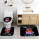 thumbnail image 5 of Juego de 4 cortinas de ducha para niña negra, diseño de mariposas azules y moradas con motivos afroamericanos, decoración de baño para mujer negra afroamericana, cortina de ducha de tela impermeable,, 5 of 7