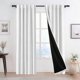 thumbnail image 5 of Blackout Curtains for Bedroom Living Room, Thermal Insulated Room Darkening Curtains, Black Liner Drapes with Back Tab Rod Pocket, Full Blackout Window Curtains, Noise Reducing Energy Saving Curtains, 5 of 7