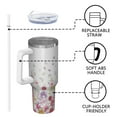 thumbnail image 4 of OBREWU Pioneer Flower Tumbler with Handle and Lid,40oz Pioneer Flower Double Wall Vacuum Insulated Tumbler,Pioneer Flower Cups Gift for Women and Men, 4 of 7