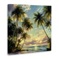 thumbnail image 3 of Stupell Industries Sunset On The Beach Palms Beach Painting Wrapped Canvas Canvas Art Print Wall Art, 36 x 36, 3 of 7