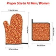 Daiia Pizza Pattern Oven Mitts and Pot Holders 4 pcs Set,High Heat