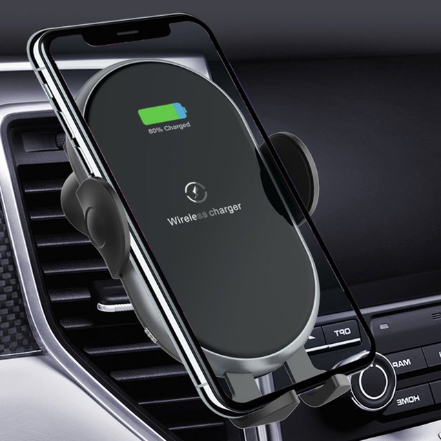Cargador inalámbrico para coche Herrnalise, soporte para teléfono con sujeción automática y carga rápida de 10 W, soporte para ventilación de coche, parabrisas, salpicadero, con ventosa.