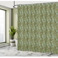 thumbnail image 4 of Ambesonne Tropical Shower Curtain, Exotic Leaves Silhouette, 69"Wx75"L, Fawn and Pale Reseda Green, 4 of 4