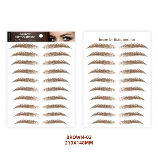 Eyebrow Tattoo Sticker False Eyebrows Waterproof 7 Days Long Lasting 6D Eyebrows Kit Eye Makeup