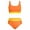 AB32 Orange, variant on Tisuna Girls' Color Block Two Piece Swimwear For Young Kids Girls Stylish Split Bathing Suit Beach Pool Child Bathing Suit Black Size 8-10 Years