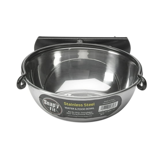 MidWest Homes for Pets Snap'y Fit Stainless Steel Dog Bowl, 10 oz