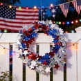 thumbnail image 5 of Wzzjkit Patriotic Wire Star Garland, Red Blue Silver Star Tinsel Garlands, Fourth of July Party Decor, Independence Day Birthday Party Festive Ornament, 5 of 6
