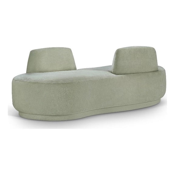 Meridian Furniture Argyle Mint Chenille Fabric Chaise/Loveseat