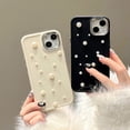 thumbnail image 4 of Funda De Teléfono 3D Pearl Para iPhone 7 8 Plus 11 12 13 14 Pro MAX 11Pro X XR XS SE 2020 2022 14Plus Silicona Líquida Mate Protector De Corazón Bling A Prueba De Golpes, 4 of 4
