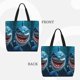 thumbnail image 2 of Balery Cartoon Cute Shark Bolsa de Mano para Mujeres con Cremallera, Bolsa de Gimnasio con Compartimentos, Bolsa para Laptop, Bolsa para Trabajo, 2 of 7