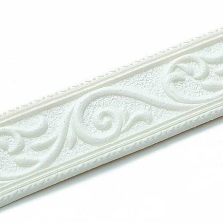 

Ceiling Molding Line Stickers Decoration Simple Style Skirting Line Irregular Pattern for Wall Edge Protection White 1 Rolls