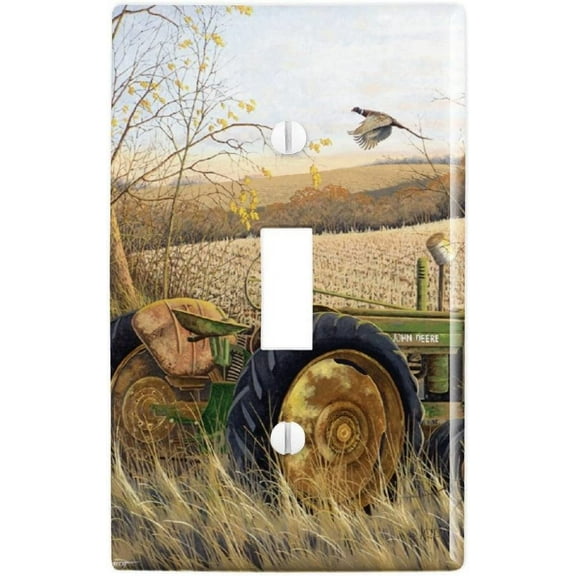 Tractor on the Farm Plastic Wall Decor Toggle Light Switch Plate Cover