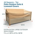 thumbnail image 2 of Budge Housse de Canapé de Patio Extérieur Toutes Saisons, Extra Extra Large (Tan), 2 of 7