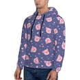 thumbnail image 3 of Lsque Cute Pig Pattern Casual Men's Hoodie,Hooded Sweatshirt with Kangaroo Pocket,Pullover Hoodie-Large, 3 of 7