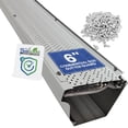 thumbnail image 1 of FlowGuard USA Made Professional DIY 6 Inch 50-Year Gutter Cover System - White - Aluminum Gutter Guards - 22 Feet - by FlexxPoint, 1 of 4