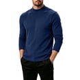 thumbnail image 3 of Frnrwgo Long Sleeve Shirts for Men Heavyweight Thermal Base Layer Mock Neck Solid Color Fall Winter, 3 of 10