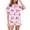 Pink, variant on MAIHAN Women 2 Piece Pjs Shorts Set Short Sleeve Tops and Capri Pants Lounge Set Button Up Summer Cute Pjs Comfort Shirts and Shorts Loungewear