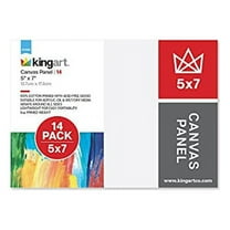 Kingart Canvas Panels, Classic, 5" x 7", Pack of 14, All Ages