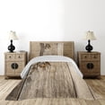 thumbnail image 3 of Ambesonne Savannah Quilted Coverlet 2 Pcs, Siberian Wild Tiger Eye, Twin Size, Tan, 3 of 5