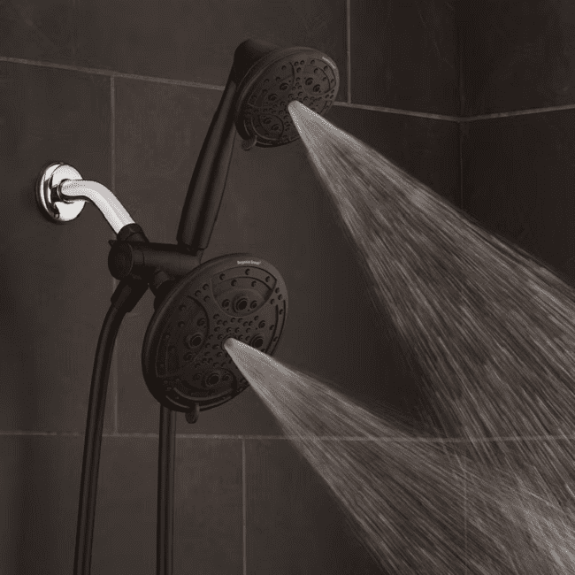 Oxygenics 75074 Drench Matte Black Rain Dual Shower Head 1.8-GPM (6.8-LPM)