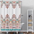 thumbnail image 5 of SUNOLIFE Boho Shower Curtain,Bohemian Bathroom Curtains White Fabric Bath Curtain for Home Decor 72x72 in, 5 of 5