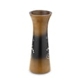 thumbnail image 5 of Rainforest Brown Hand Carved Lily Flower 8-inch Mango Tree Set of 2 Wood Vase, 5 of 5