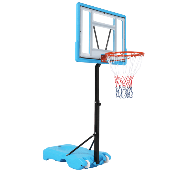 Alvantor Adjustable Poolside Basketball Hoop with PVC Backboard and Fillable Base