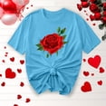 thumbnail image 2 of Camisetas de Manga Corta para Mujeres, Camiseta de Cuello Redondo Impresa de Moda, Primavera Y Verano Casual, 2 of 8