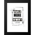 thumbnail image 2 of TypeLike 18x24 Black Modern Framed Museum Art Print Titled - Smile, 2 of 5