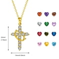 thumbnail image 2 of Crown Cross Necklace for Women, 18K Yellow Gold Plated Crown Cross Pendant Necklace Zirconia Cross Necklaces Faith Cross Jewelry First Communion Gifts, 2 of 6