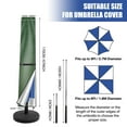 thumbnail image 6 of Wiipara 6' x 9' Green Patio Umbrella Cover, Waterproof, 6 of 11