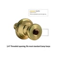 thumbnail image 4 of Beaded Knob Spire Lamp Finial Polished Brass 1.5"h, 4 of 5