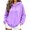 Purple, variant on Vixolx Casual Solid Hoodies for Women Drawstring Fleece Hooded Sweatshirt with Kangaroo Pocket Fall Winter Long Sleeve Pullover