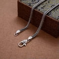 thumbnail image 4 of K-KED Real 925 Sterling Silver Necklace Men's 3.5mm Square Wheat Chain Link -24inch, 4 of 7