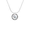 thumbnail image 2 of Delight Jewelry Silvertone Little Bird Initial - E - Silver-tone You Mean the World to Me Ring Necklace, 18", 2 of 4