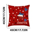 thumbnail image 3 of RuWeoMaa 4th of July Pillow Covers 18"x18" Set of 2 Soft Jacquard Chenille Throw Pillow Covers with Red Stripe Blue Star Flag Design,Farmhouse Pillow Covers for Independence Day Memorial Decor, 3 of 6