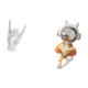 thumbnail image 5 of Estatua de mano en gesto de rock, figura de , estatua de resina, figurita de escritorio, escultura artesanal única, ideal para decorar la sa, 5 of 8