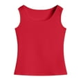 thumbnail image 4 of Ketyyh-chn99 Summer Toddler Girl Clothes Baby Girl Vest Top Girls Tops Comfortable Unique Breathable Solid Color 3D Sleeveless Tank Top Size for S,Red, 4 of 4