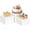 White, variant on 3 count Buffet Risers, Risers for Buffet Table, Boxes for Display Cube Riser Display Stand for Party Catering Dessert Collectibles, White Set (Size 8", 7", 6")