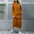 thumbnail image 6 of Comdrip Long Hoodies for Women, Women's Casual Pocket Slim Pullover Hoodie Dress 2025 Fall Pullover Oversized Sweatshirt for Women Hoodie Dress for Women orange XL, 6 of 6