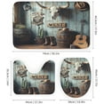thumbnail image 3 of Shower Sets for Bathroom, Vibrant Green Leaves Pattern Printed on Shower Curtain sets and Liner Set, Designed for Farmhouse Boho Contemporary Bathrooms, 72 x 72 inches, 3 of 8