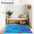 thumbnail image 3 of ODIKA 5'x7' Machine Washable Non-Slip Area Rug, Fantasy Seascape with Dreamy Jellyfish and Floating Coral Gardens High Traffic Rug, Blue, 726040, 3 of 7