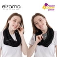 thumbnail image 4 of Bufanda Elzama Infinity Loop de color liso con bolsillo oculto para mujer, 4 of 5
