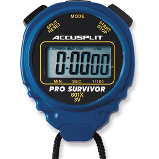Accusplit A601XBU Pro Survivor Stopwatch with Blue Case
