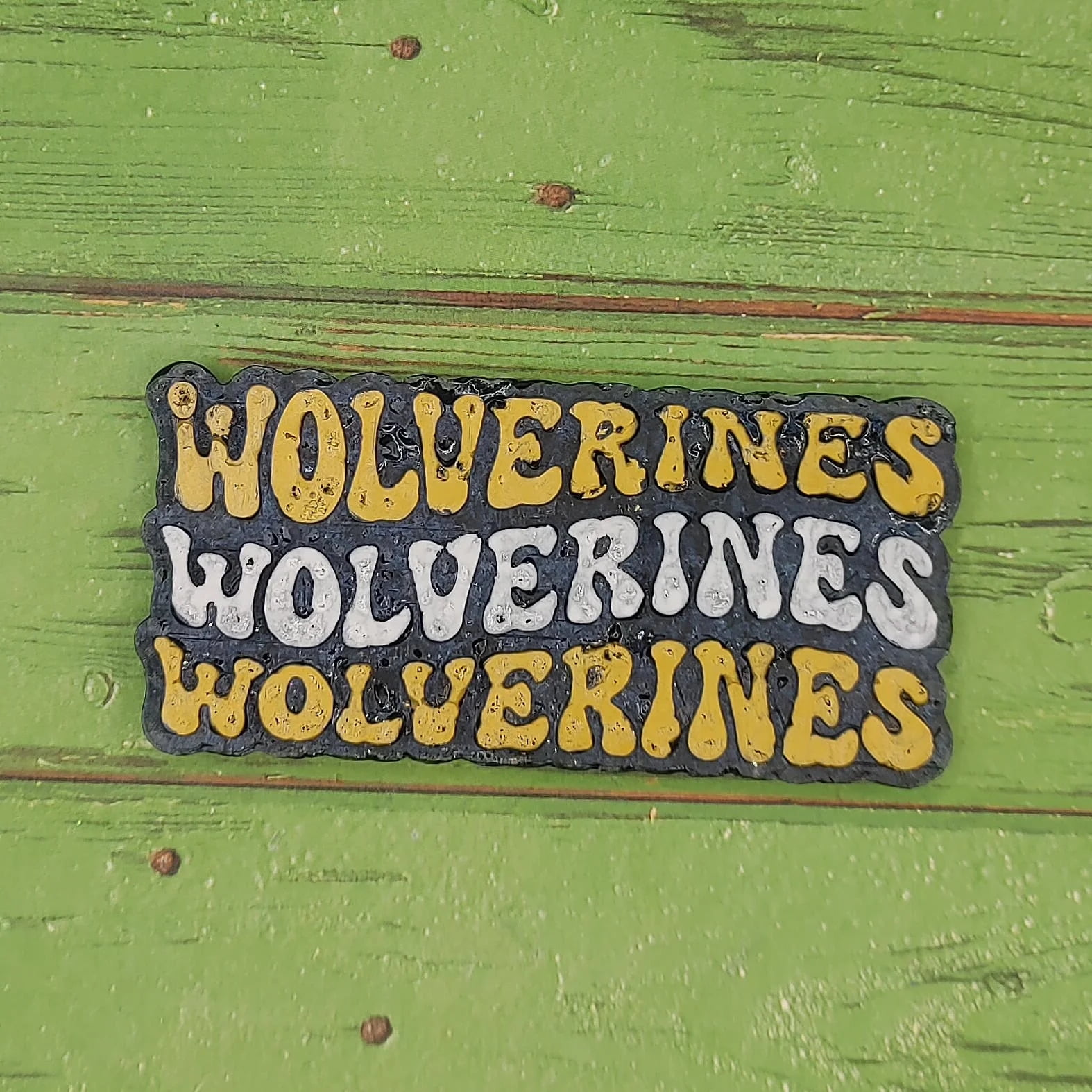 Wolverines 3x Retro Font Silicone Freshie Mold