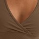 thumbnail image 5 of Tops de Manga Corta de las Mujeres de Color Sólido Cuello Redondo Set de Manga Corta Blusas de Cuello en V, 5 of 6